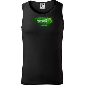 Saudská Arábie - vlajka rozmazaná - Tílko pánské Core - L ( Černá )