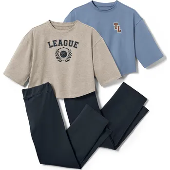 Dívčí pyžamo 650004 - Tchibo - Žerzejová pyžama - vel. 122/128 - barva: modrá