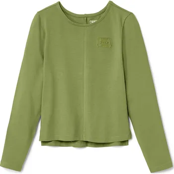 658372 - Tchibo - Dětské triko s dlouhým rukávem - pro dívky - vel. 146/152 - barva: zelená