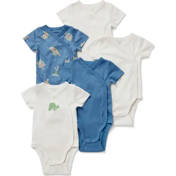 697205 - Tchibo - Body s krátkým rukávem pro miminka - pro miminko - vel. 62/68 - barva: modrá/s potiskem