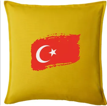 Polštář Turecko vlajka - Polštář 50x50 - 50x50 - Pouze potah ( Žlutá )