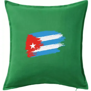 Polštář Kuba vlajka - Polštář 50x50 - 50x50 - Pouze potah ( Středně zelená )