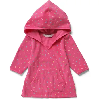 698140 - Tchibo - Dětské pončo z froté - pro ženy - vel. 98/104 - barva: růžová/s potiskem