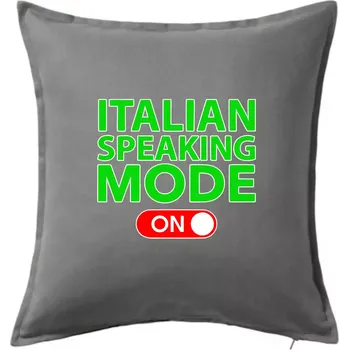 Polštář Italian speaking mode - ON - Polštář 50x50 - 50x50 - Pouze potah ( Tmavě šedý melír )