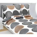 Povlečení MIKROFLANEL - Béžová,Hnědá,Šedá - 140x200, 70x90 cm