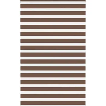 vidaXL Zebra roleta hnědá 150x200 cm šířka látky 145,9 cm polyester