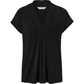 Pánské tričko 682031 - Tchibo - Halenkové tričko s výstřihem do V - pro ženy - vel. XL 48/50 - barva: černá