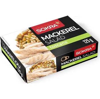 konzervovaná ryba Sokra Salát s makrelou Toscana 125g 125g
