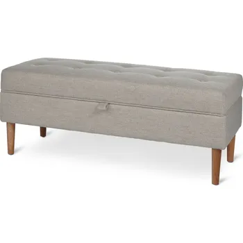 619416 - Tchibo - Polstrovaná lavice s úložným prostorem - barva: šedá