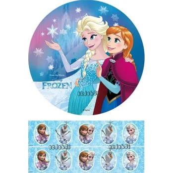 Přisada na vaření a pečení Ledové království 3 - jedlý papír - Úprava na přání +20 Kč / Jedlý papír / Bez decor gelu