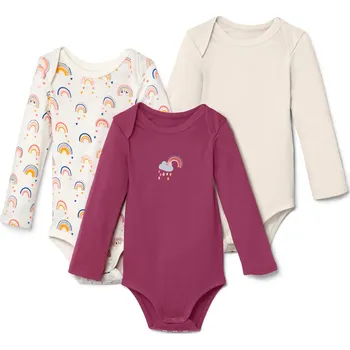 686266 - Tchibo - Body s dlouhým rukávem - pro ženy - vel. 98/104 - barva: bílá/s potiskem