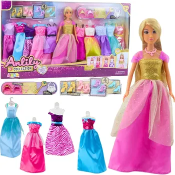 Panenka Velká módní sada Anlily Panenka s šaty a doplňky 24ks