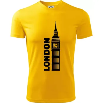 Chlapecké tričko London věž - Dětské triko sportovní (dresovina) - 158 cm/12 let ( Žlutá )