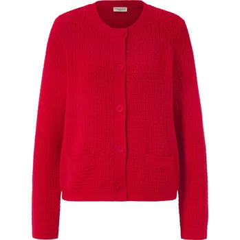 Dámský svetr 698815 - Tchibo - Kardigan ze strukturovaného úpletu - pro ženy - vel. S 36/38 - barva: červená
