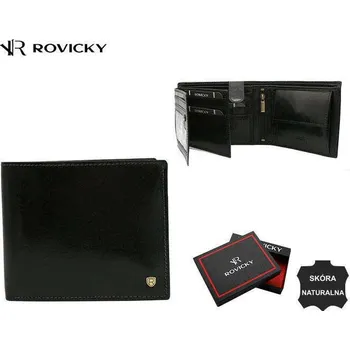 Peněženka Elegantní kožená pánská peněženka bez vnějšího zapínání - Rovicky