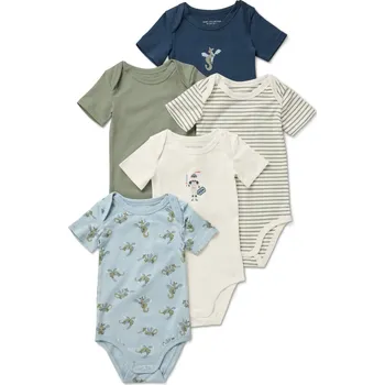 696288 - Tchibo - Rostoucí body pro miminka - pro miminko - vel. 62/68 - barva: modrá/s potiskem