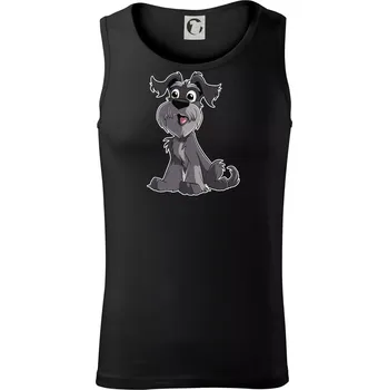 Knírač kreslený sedící - Tílko pánské Core - 2XL ( Černá )