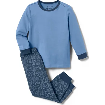 Dámské noční prádlo 651232 - Tchibo - Dětské pyžamo s interlokovou pleteninou - pro ženy - vel. 98/104 - barva: modrá/s potiskem