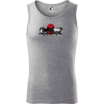 Japan devil - Tílko pánské Core - XL ( Tmavě šedý melír )