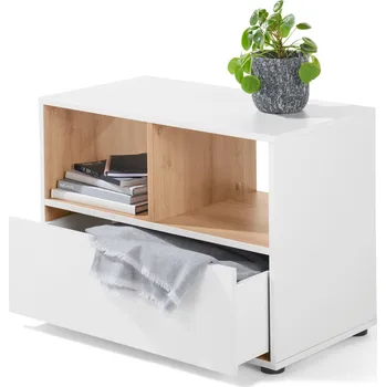 Koupelnový nábytek 671345 - Tchibo - Nízká skříňka se zásuvkou - barva: bílá