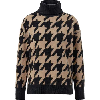 Dámský svetr 687225 - Tchibo - Pletený svetr s žakárovým vzorem - pro ženy - vel. S 36/38 - barva: černá/žakár