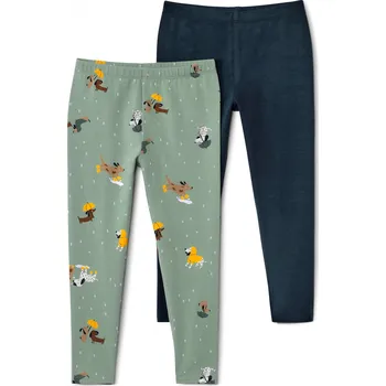 Dívčí oblečení 687320 - Tchibo - Dětské legíny - vel. 122/128 - barva: modrá/s potiskem