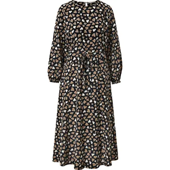 Dámské šaty 674515 - Tchibo - Tkané šaty s celopotiskem - pro ženy - vel. 42 - barva: černá/s potiskem