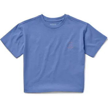 Dívčí tričko 696598 - Tchibo - Pevné dětské tričko se spadlými rameny - pro dívky - vel. 122/128 - barva: modrá