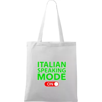 Italian speaking mode - ON - Taška bavlněná - 42 x 38 cm ( Bílá )