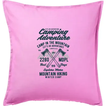Polštář Camping Adventure Mountain hiking - Polštář 50x50 - 50x50 - Pouze potah ( Růžová )
