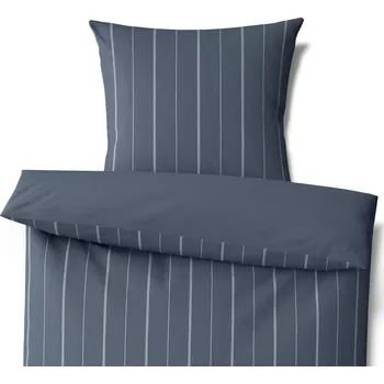 Povlečení 690450 - Tchibo - Povlečení ze zimního žerzeje - barva: modrá