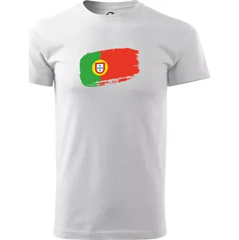 Pánské tričko Portugalsko vlajka - Triko extra velké (5-8XL) - 6XL ( Bílá )