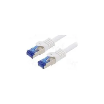 Síťový kabel Patch cord S/FTP 6a lanko Cu LSZH bílá 0,5m 26AWG -20÷75°C