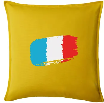 Polštář Francouzská vlajka - Polštář 50x50 - 50x50 - Včetně výplně ( Žlutá )