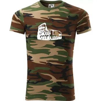 Pánské tričko Itálie Koloseum - Army CAMOUFLAGE - XS ( Hnědý maskáč )