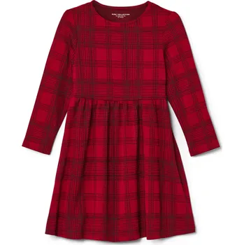 Dívčí šaty 690168 - Tchibo - Dívčí žerzejové šaty - pro dívky - vel. 110/116 - barva: černá/kostkovaný