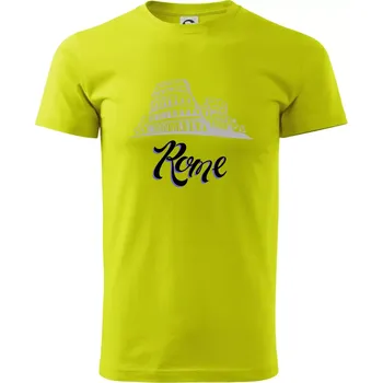 Roma Lettering - Klasické pánské triko vyšší gramáže - 4XL ( Limetková )