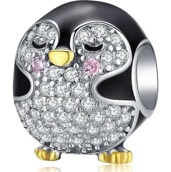 Přívěsek Endy-shop Stříbrný přívěsek korálek tučňák