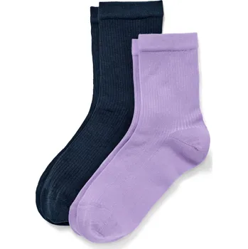 Pánské ponožky 653636 - Tchibo - Žebrované ponožky - pro ženy - vel. 35-38 - barva: modrá