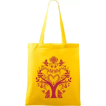 Folklor - strom - Taška bavlněná - 42 x 38 cm ( Žlutá )