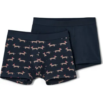 Boxerky 691217 - Tchibo - Boxerky - pro muže - vel. L/6 - barva: modrá/s potiskem