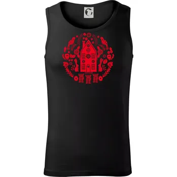 Domov se zajíci folklór - Tílko pánské Core - S ( Černá )