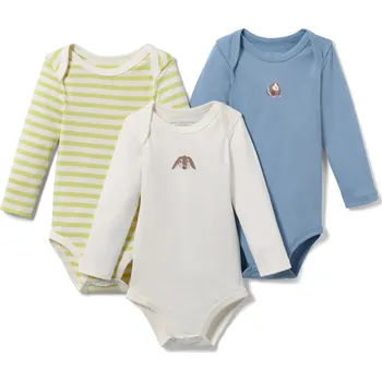 678688 - Tchibo - Dětská body s dlouhým rukávem - pro miminko - vel. 62/68 - barva: modrá/s potiskem