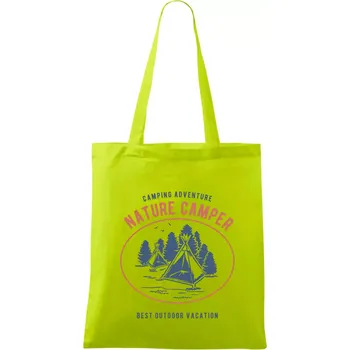 Nature Camper - Taška bavlněná - 42 x 38 cm ( Limetková )