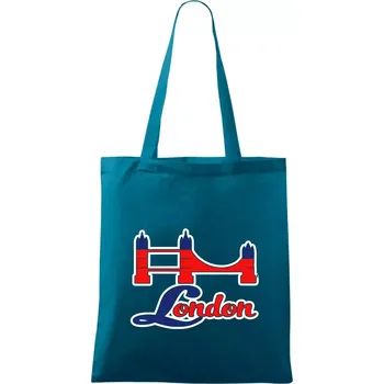 London most - Taška bavlněná - 42 x 38 cm ( Petrolejová )