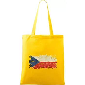Česká vlajka - tetris - Taška bavlněná - 42 x 38 cm ( Žlutá )