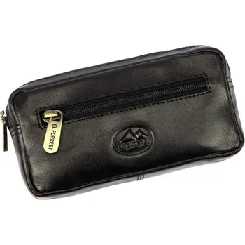 Kožené pouzdro EL FORREST 823-67 černé s dvojitou kapsou na klíče