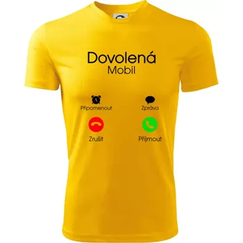 Chlapecké tričko Dovolená volá - Dětské triko sportovní (dresovina) - 122 cm/6 let ( Žlutá )