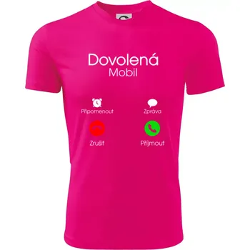 Dovolená volá - Dětské triko sportovní (dresovina) - 146 cm/10 let ( Neon Pink )