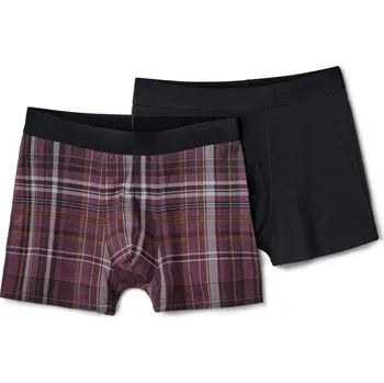 689777 - Tchibo - Boxerky - pro muže - vel. S/4 - barva: černá/kostkovaný